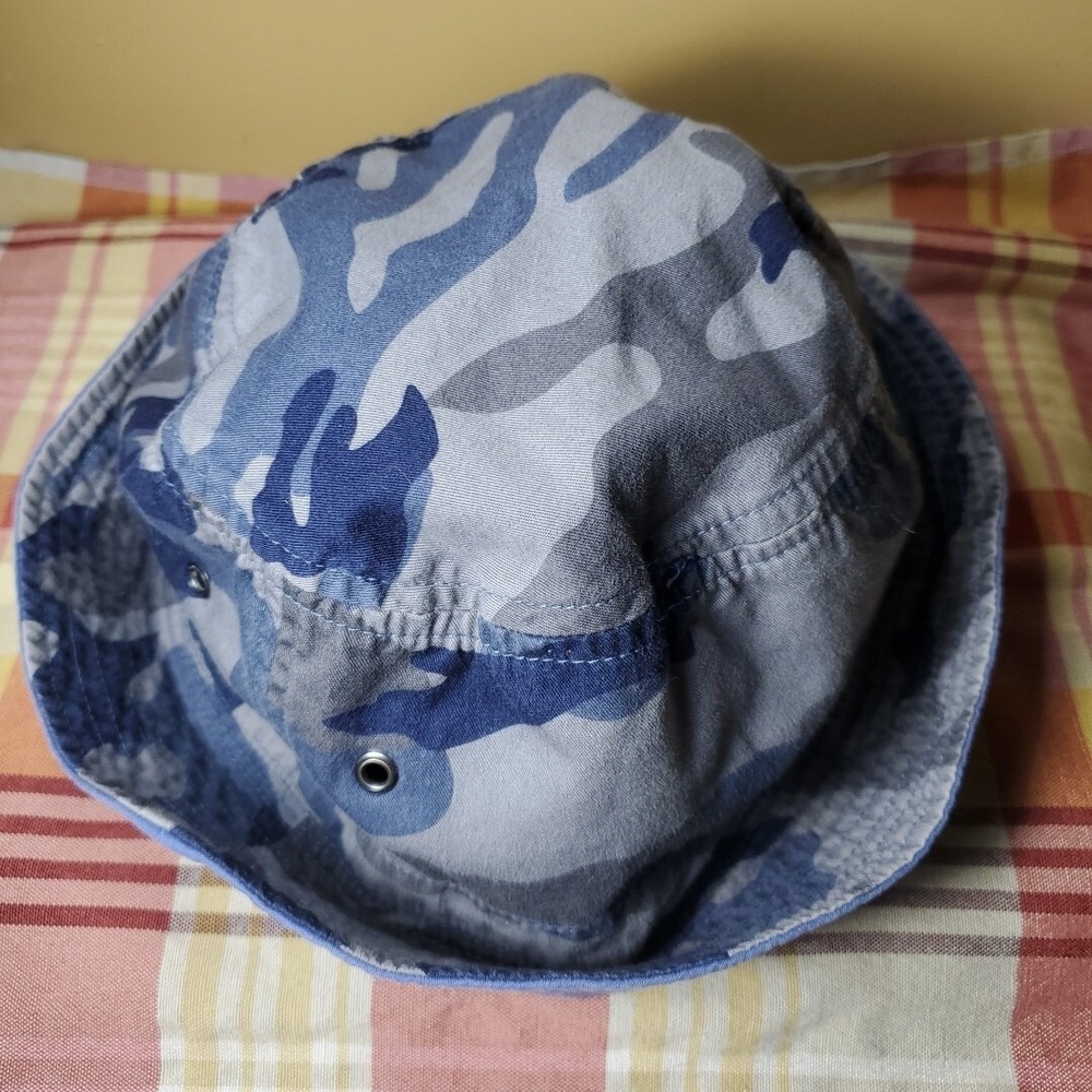 Unbranded Toddler Bucket Hat Boys Blue Camo Reversible Sun Cap Beach Accessory